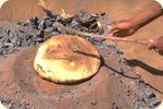 Brotbacken im Sand